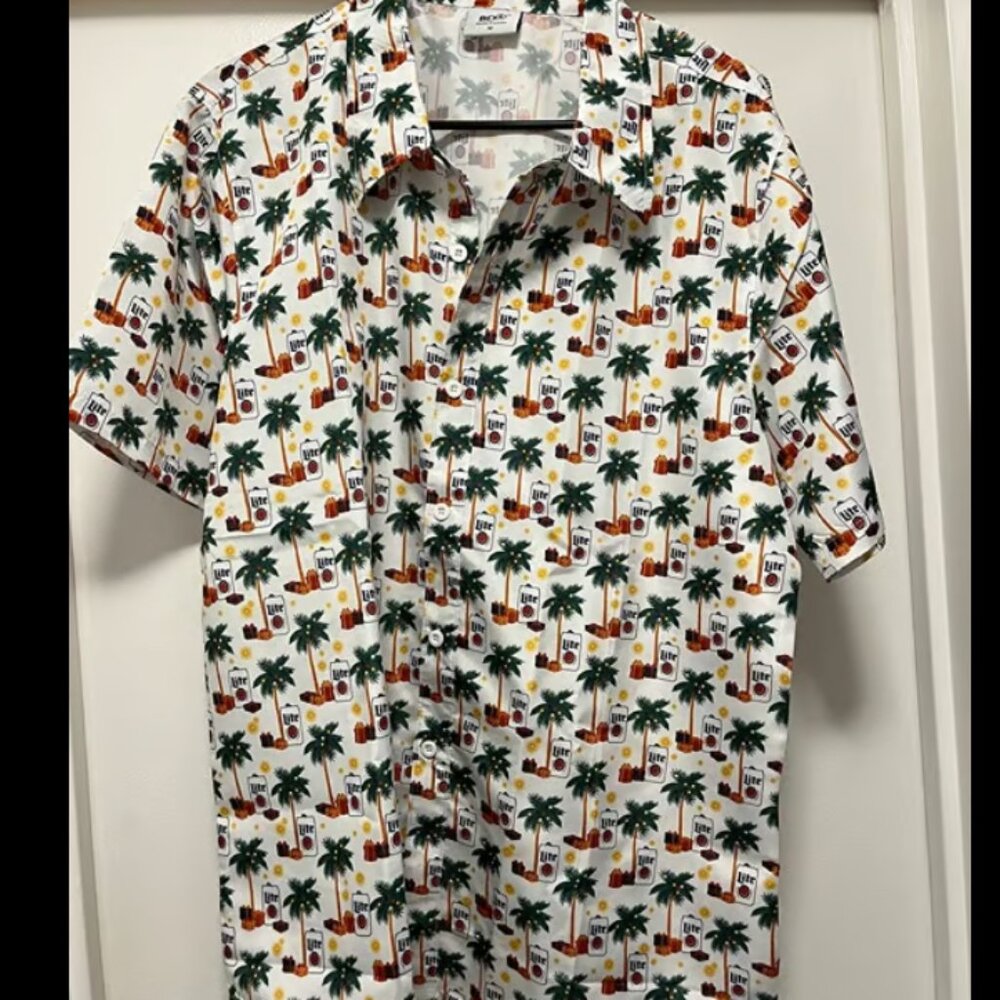 Miller Lite hawaiin shirt